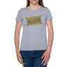 Enigmae Believe Ted Billboard T-shirt Dames Korte Mouw Grijs Women Grey Tee S