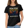 GR8Shop Trending new Pew Pew Madafakas Lover Dames Zwart T-Shirt Size XXL