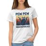 GR8Shop Trending new Pew Pew Madafakas Lover Dames Wit T-Shirt Size L