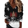 IQYU Kersttrui voor dames, XXL, kersttrui, sweatshirt, pullover, pullover, kersttrui, grappige kersttrui, trui, kersttrui, kersttrui, kersttrui, kersttrui, kersttrui, zwart 3, XXL