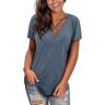 HJBFVXV dames-T-shirts T-shirts T-shirts Dames T-shirts T-shirts Korte mouwen Casual Tops Tops T-shirts Dames T-shirts (Color : Mavi, Size : XL)