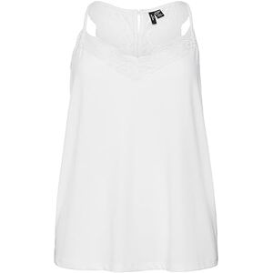 VERO MODA Vmana S/L Lace Top Ga Curve T-shirt voor dames, Sneeuwwit, XL VERO MODA Vmana S/L Lace Top Ga Curve T-shirt voor dames, Sneeuwwit, XL