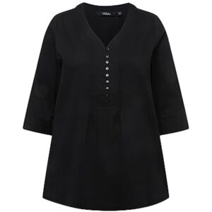 Ulla Popken Tuniek blouse voor dames, zwart, 66-68 Ulla Popken Tuniek blouse voor dames, zwart, 66-68