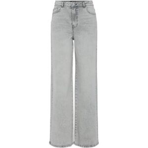 PIECES Dames Pcselma Hw Wide Jeans Lg Noos Bc, Lichtgrijs denim, 27W / 30L PIECES Dames Pcselma Hw Wide Jeans Lg Noos Bc, Lichtgrijs denim, 27W / 30L