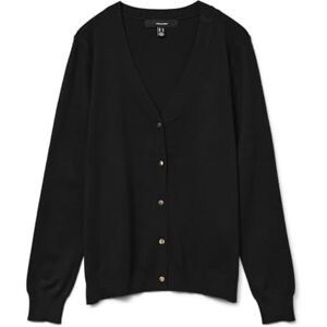 VERO MODA VMSILJE LS V-hals Cardigan GA NOOS, zwart, XS VERO MODA VMSILJE LS V-hals Cardigan GA NOOS, zwart, XS