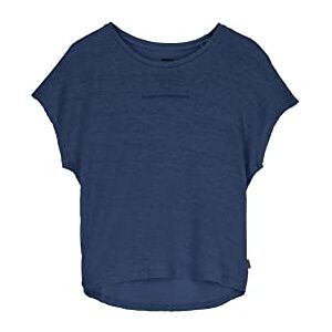 ECOALF , Anialf T-shirt voor dames, linnen, ronde hals, korte mouwen, ademend en comfortabel T-shirt, Indigo Blauw, M ECOALF , Anialf T-shirt voor dames, linnen, ronde hals, korte mouwen, ademend en comfortabel T-shirt, Indigo Blauw, M