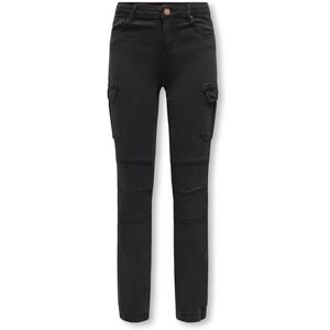 ONLY Kids Konmissouri Reg ANK Life Cargo PNT Noos Jeans voor meisjes, zwart, 158 cm ONLY Kids Konmissouri Reg ANK Life Cargo PNT Noos Jeans voor meisjes, zwart, 158 cm