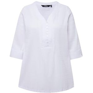 Ulla Popken Tuniek blouse voor dames, sneeuwwitje, 50-52 Ulla Popken Tuniek blouse voor dames, sneeuwwitje, 50-52