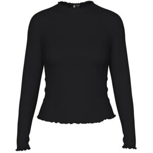 PIECES Dames Pcnicca Ls Top Noos T-shirt, zwart, XL PIECES Dames Pcnicca Ls Top Noos T-shirt, zwart, XL