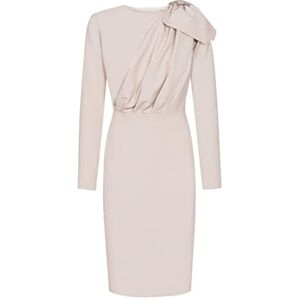 Swing Fashion Dames Bridget elegante kokerjurk zakelijke etuijurk feestelijke partyjurk cocktailjurk vintage jurk knielang lange mouwen, beige, XL Swing Fashion Dames Bridget elegante kokerjurk zakelijke etuijurk feestelijke partyjurk cocktailjurk vintage jurk knielang lange mouwen, beige, XL