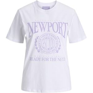 JACK & JONES Jxmerle Reg Ss Tee JRS, wit (bright white), L JACK & JONES Jxmerle Reg Ss Tee JRS, wit (bright white), L