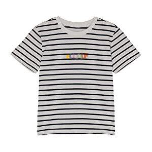 ECOALF , Prismalf T-shirt voor meisjes, katoen, gerecyclede stof, katoenen T-shirt met korte mouwen, basic T-shirt, Wit en blauw, 6 Jaren ECOALF , Prismalf T-shirt voor meisjes, katoen, gerecyclede stof, katoenen T-shirt met korte mouwen, basic T-shirt, Wit en blauw, 6 Jaren