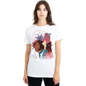 Disney Pocahontas Silhouette dames T-shirt, wit, groot, Wit, L Disney Pocahontas Silhouette dames T-shirt, wit, groot, Wit, L