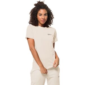 Jack Wolfskin Essential Top T-shirt voor dames (1 stuk), Gekookte room, XS Jack Wolfskin Essential Top T-shirt voor dames (1 stuk), Gekookte room, XS