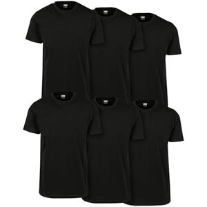 Urban Classics Basic Tee 6-Pack T-shirt zwart S 100% katoen Basics, Street wear Urban Classics Basic Tee 6-Pack T-shirt zwart S 100% katoen Basics, Street wear