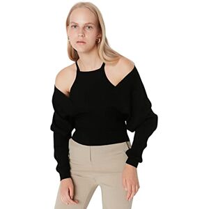 Trendyol Zwart Trui - S - Ronde hals - Breigoed - Dames Trendyol Zwart Trui - S - Ronde hals - Breigoed - Dames