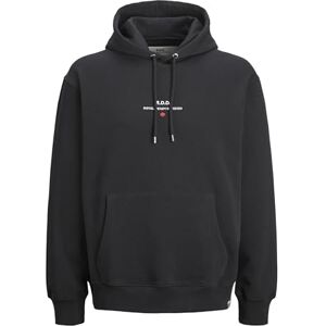 JACK & JONES Rddbenjamin Hood Sweat L/S Noos, zwart, M JACK & JONES Rddbenjamin Hood Sweat L/S Noos, zwart, M