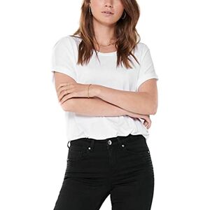 ONLY Onlmoster S/S T-shirt met ronde hals voor dames, Noos Jars, wit (wit en wit), XL ONLY Onlmoster S/S T-shirt met ronde hals voor dames, Noos Jars, wit (wit en wit), XL