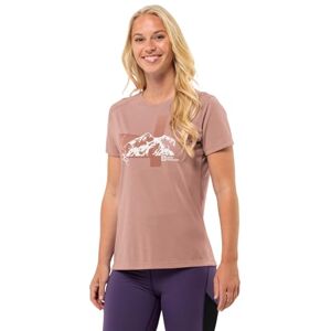 Jack Wolfskin Vonnan S/S Graphic T W T-shirt, roze, dawn, XS dames, Rose Dawn, XS Jack Wolfskin Vonnan S/S Graphic T W T-shirt, roze, dawn, XS dames, Rose Dawn, XS