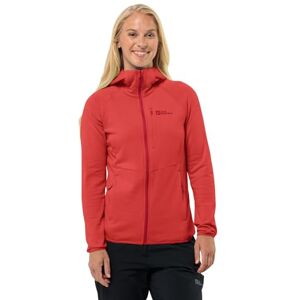 Jack Wolfskin Kolbenberg Hooded Fz W Fleecejack, felrood, XS Dames, Helder rood, XS Jack Wolfskin Kolbenberg Hooded Fz W Fleecejack, felrood, XS Dames, Helder rood, XS