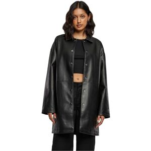 Urban Classics Ladies Faux Leather Coat Kunstlederen jas zwart M 100% viscose Basics Urban Classics Ladies Faux Leather Coat Kunstlederen jas zwart M 100% viscose Basics