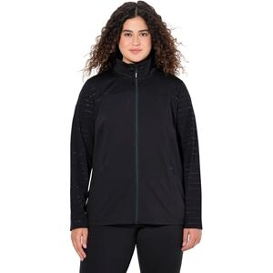 Ulla Popken Dames grote maten grote maten plus size sweatjack, powerstretch, opstaande kraag, reflector 829411, zwart, 46-48 Ulla Popken Dames grote maten grote maten plus size sweatjack, powerstretch, opstaande kraag, reflector 829411, zwart, 46-48
