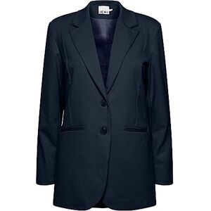 ICHI IHKATE SUS oversized BL damesblazer, lange blazer met knopen, stretch en reverskraag, Total Eclipse (194010)., L ICHI IHKATE SUS oversized BL damesblazer, lange blazer met knopen, stretch en reverskraag, Total Eclipse (194010)., L
