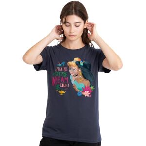 Disney prinses Assepoester, Jasmine Making Every Dream Count dames T-shirt, diep marineblauw, XX-Large, Diepe marine, XXL Disney prinses Assepoester, Jasmine Making Every Dream Count dames T-shirt, diep marineblauw, XX-Large, Diepe marine, XXL