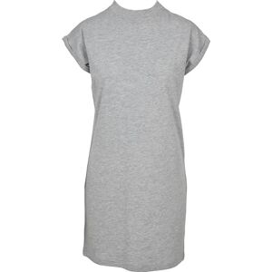 Urban Classics Damesjurk met riem, verlengde schouderjurk, grijs, 4XL Urban Classics Damesjurk met riem, verlengde schouderjurk, grijs, 4XL