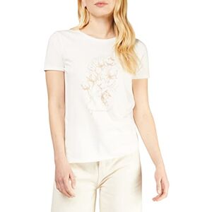 People Tree Dames T-shirt met katoenen print, Nougat on Cloud Dancer, 12 People Tree Dames T-shirt met katoenen print, Nougat on Cloud Dancer, 12