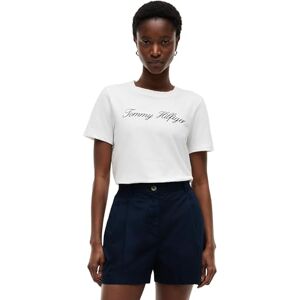 Tommy Hilfiger Dames NOS SCRIPT REGULAR C-NK SS WW0WW4345902Z003, WIT (Nos Ecru), S, Wit (Nos Ecru), S Tommy Hilfiger Dames NOS SCRIPT REGULAR C-NK SS WW0WW4345902Z003, WIT (Nos Ecru), S, Wit (Nos Ecru), S