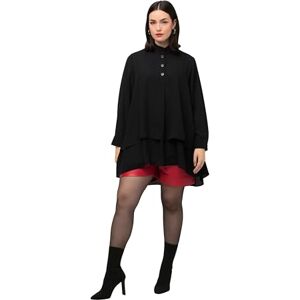 Ulla Popken Tuniek volant met lange mouwen, zwart, 42-44 Ulla Popken Tuniek volant met lange mouwen, zwart, 42-44