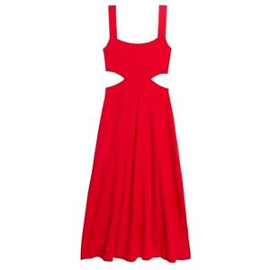 Superdry Cutout Midi-jurk W8011607A Tango Rood Maat 14, Tango Rood, 40 Superdry Cutout Midi-jurk W8011607A Tango Rood Maat 14, Tango Rood, 40