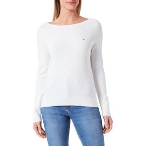 Tommy Hilfiger Dames CO Jersey Stitch Boat-NK Sweater Trui, Ecru, XXS, Ecru, XXS Tommy Hilfiger Dames CO Jersey Stitch Boat-NK Sweater Trui, Ecru, XXS, Ecru, XXS