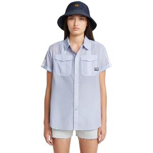 G-STAR Dames Button Through s Wmn Shirt, meerkleurig (Deep Wave Micro Stripe D26132-d925-h065), S G-STAR Dames Button Through s Wmn Shirt, meerkleurig (Deep Wave Micro Stripe D26132-d925-h065), S