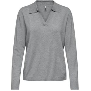ONLY Onlibi Ls KNT Nca Polo Pullover, Ultimate Grey, L ONLY Onlibi Ls KNT Nca Polo Pullover, Ultimate Grey, L