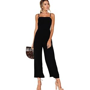 RPAEOY Dames Mouwloze Losse Jumpsuit Bodysuit Hoge Taille Wijde Pijpen Broek Zomer Casual Playsuits All In One Romper voor Feestvakantie Uitgaan Overalls Zwart, Zwart, XL