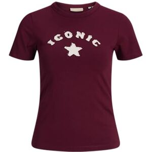 JACK & JONES Jxgigi STR SS Patch Tee JRS, Cabernet, L JACK & JONES Jxgigi STR SS Patch Tee JRS, Cabernet, L