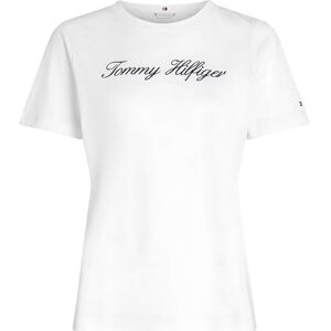 Tommy Hilfiger Dames NOS SCRIPT REGULAR C-NK SS WW0WW4345902Z002, WIT (Nos Ecru), XS, Wit (Nos Ecru), XS Tommy Hilfiger Dames NOS SCRIPT REGULAR C-NK SS WW0WW4345902Z002, WIT (Nos Ecru), XS, Wit (Nos Ecru), XS