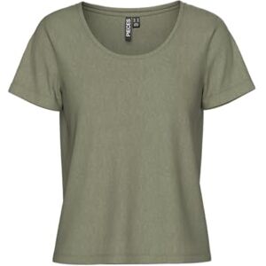 PIECES Dames Pcsophie Ss U-Neck Tee Noos Bc, diep lichen green, S PIECES Dames Pcsophie Ss U-Neck Tee Noos Bc, diep lichen green, S