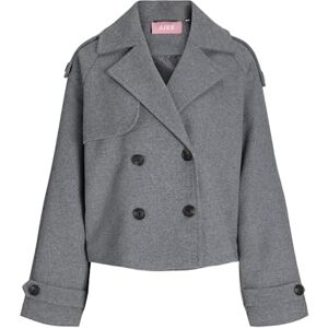 JACK & JONES Dames Jxelle Carlie Short Trenchcoat OTW Sn, Medium Grey Melange, s, Medium grijs (grey melange), S JACK & JONES Dames Jxelle Carlie Short Trenchcoat OTW Sn, Medium Grey Melange, s, Medium grijs (grey melange), S
