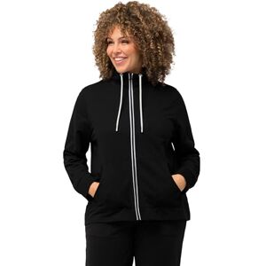 Ulla Popken , Dames, grote maten, sweatjack, opstaande kraag, kangoeroezakken, zwart, 42-44 Ulla Popken , Dames, grote maten, sweatjack, opstaande kraag, kangoeroezakken, zwart, 42-44