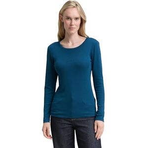 TOM TAILOR T-shirt met lange mouwen voor dames, 13183 Dark Petrol, XXS TOM TAILOR T-shirt met lange mouwen voor dames, 13183 Dark Petrol, XXS