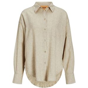 JACK & JONES JXJAMIE Breeze Summer LS Shirt WVN SN, Veren Grijs/Stripes: pinstreep, S JACK & JONES JXJAMIE Breeze Summer LS Shirt WVN SN, Veren Grijs/Stripes: pinstreep, S