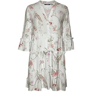 VERO MODA Dames viscose mini-jurk tuniek 3/4 mouw VMEasy Joy met bloemenprint 10297359 Birch Vicka S, Birch Vicka, S VERO MODA Dames viscose mini-jurk tuniek 3/4 mouw VMEasy Joy met bloemenprint 10297359 Birch Vicka S, Birch Vicka, S