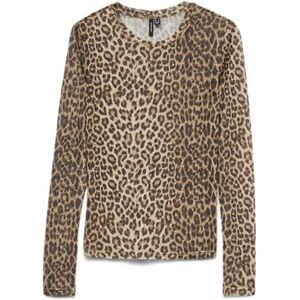 VERO MODA Vmlova Ls Mesh Top JRS Noos, silver mink, L VERO MODA Vmlova Ls Mesh Top JRS Noos, silver mink, L