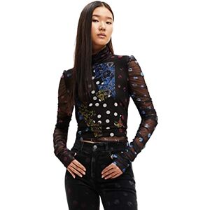 Desigual T-shirt met lange mouwen voor dames, zwart, XS Desigual T-shirt met lange mouwen voor dames, zwart, XS