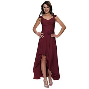 Astrapahl Cocktailjurk voor dames met mooie plooien, knielang, rood (wijnrood), 34 Astrapahl Cocktailjurk voor dames met mooie plooien, knielang, rood (wijnrood), 34