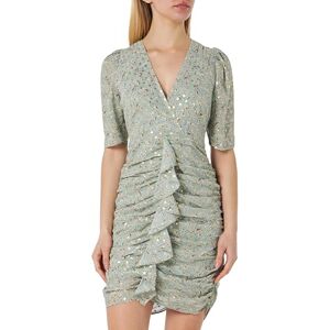 nolie Dames gedrapeerde jurk 19226412-NO01, GROEN meerkleurig, M, Groen meerkleurig, M nolie Dames gedrapeerde jurk 19226412-NO01, GROEN meerkleurig, M, Groen meerkleurig, M