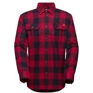 Mammut Tamaro shirt met lange mouwen Heren, bloedrood-zwart, M Mammut Tamaro shirt met lange mouwen Heren, bloedrood-zwart, M